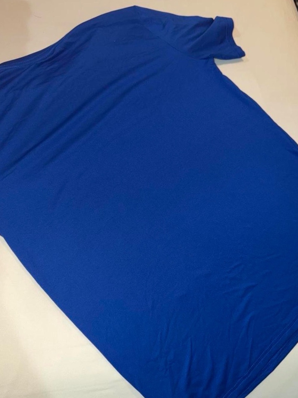 Champion Men’s Royal Blue Short-Sleeve Tee with Yellow-to-Light Blue Logo - Picture 2 of 2